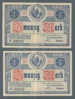 Német Birodalom/Weimari Köztársaság/Ruhla 1918.11.20. 20M (2x) T:II