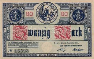 Német Birodalom/Weimari Köztársaság/Ruhla 1918.11.20. 20M (2x) T:II