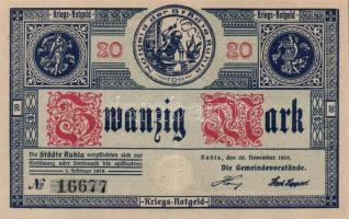 Német Birodalom/Weimari Köztársaság/Ruhla 1918.11.20. 20M (2x) T:II