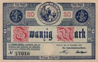Német Birodalom/Weimari Köztársaság/Ruhla 1918.11.20. 20M (2x) T:II