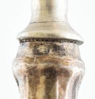 6 db Ezüst (Ag) nyelű villa, jelzett, kopott, h: 16 cm