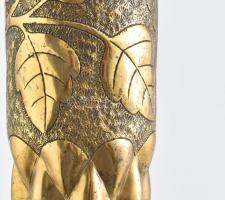 Madaras virágos löveg váza, kopott, militária, háborús emlék m: 25 cm