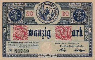 Német Birodalom/Weimari Köztársaság/Ruhla 1918.11.20. 20M (2x) T:II