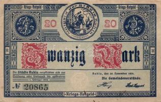 Német Birodalom/Weimari Köztársaság/Ruhla 1918.11.20. 20M (2x) T:II