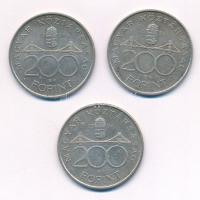 1994. 200Ft "Deák" Ag (3x) T:2 patina
Adamo F13.1