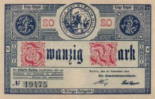 Német Birodalom/Weimari Köztársaság/Ruhla 1918.11.20. 20M (2x) T:II