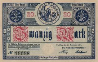 Német Birodalom/Weimari Köztársaság/Ruhla 1918.11.20. 20M (2x) T:II