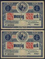 Német Birodalom/Weimari Köztársaság/Ruhla 1918.11.20. 20M (2x) T:II