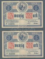 Német Birodalom/Weimari Köztársaság/Ruhla 1918.11.20. 20M (2x) T:II