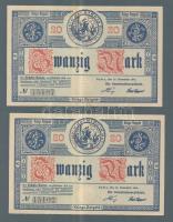 Német Birodalom/Weimari Köztársaság/Ruhla 1918.11.20. 20M (2x) T:II