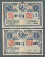 Német Birodalom/Weimari Köztársaság/Ruhla 1918.11.20. 20M (2x) T:II