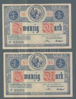 Német Birodalom/Weimari Köztársaság/Ruhla 1918.11.20. 20M (2x) T:II