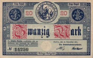 Német Birodalom/Weimari Köztársaság/Ruhla 1918.11.20. 20M (30x) T:II