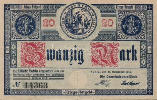 Német Birodalom/Weimari Köztársaság/Ruhla 1918.11.20. 20M (30x) T:II