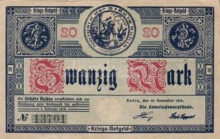 Német Birodalom/Weimari Köztársaság/Ruhla 1918.11.20. 20M (30x) T:II