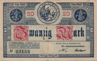 Német Birodalom/Weimari Köztársaság/Ruhla 1918.11.20. 20M (30x) T:II