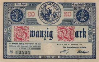 Német Birodalom/Weimari Köztársaság/Ruhla 1918.11.20. 20M (30x) T:II