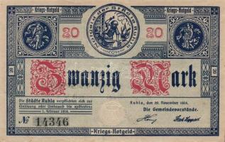 Német Birodalom/Weimari Köztársaság/Ruhla 1918.11.20. 20M (30x) T:II