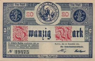 Német Birodalom/Weimari Köztársaság/Ruhla 1918.11.20. 20M (30x) T:II