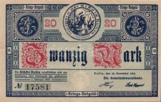 Német Birodalom/Weimari Köztársaság/Ruhla 1918.11.20. 20M (30x) T:II
