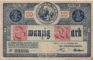 Német Birodalom/Weimari Köztársaság/Ruhla 1918.11.20. 20M (30x) T:II