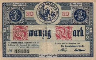 Német Birodalom/Weimari Köztársaság/Ruhla 1918.11.20. 20M (30x) T:II