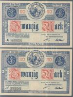 Német Birodalom/Weimari Köztársaság/Ruhla 1918.11.20. 20M (2x) T:II