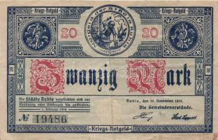 Német Birodalom/Weimari Köztársaság/Ruhla 1918.11.20. 20M (2x) T:II/III