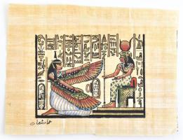 Egyiptomi papirusz. Kézzel rajzolt. 24x20 cm
