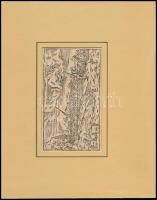 XVI. sz. fametszet, német ny. könyvből, papír, jelzés nélkül. Paszpartuban. 7x12,5 cm