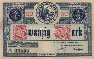 Német Birodalom/Weimari Köztársaság/Ruhla 1918.11.20. 20M (2x) T:II/III