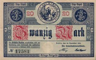 Német Birodalom/Weimari Köztársaság/Ruhla 1918.11.20. 20M (2x) T:II/III