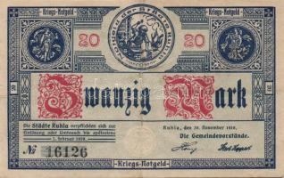 Német Birodalom/Weimari Köztársaság/Ruhla 1918.11.20. 20M (2x) T:II/III