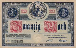 Német Birodalom/Weimari Köztársaság/Ruhla 1918.11.20. 20M (2x) T:II/III
