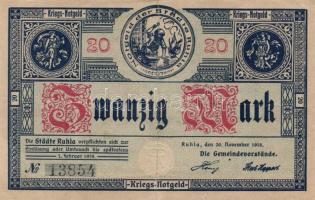 Német Birodalom/Weimari Köztársaság/Ruhla 1918.11.20. 20M (2x) T:II/III