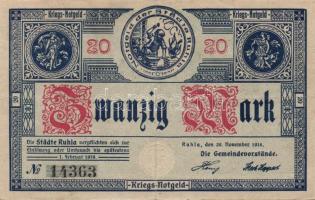 Német Birodalom/Weimari Köztársaság/Ruhla 1918.11.20. 20M (2x) T:II/III