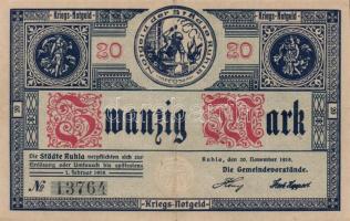 Német Birodalom/Weimari Köztársaság/Ruhla 1918.11.20. 20M (2x) T:II/III