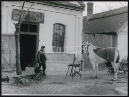 cca 1936 Körömszalon paciknak, 1 db mai nagyítás jelzés nélkül, Lőcsei Árpád (?-?) kecskeméti vándorfényképész hagyatékából, 17,7x23,8 cm