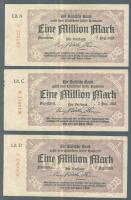 Német Birodalom/Weimari Köztársaság/Mannheim/Badische Bank 1923.8.7. 1000.000M (14x) mind klf betűjelzéssel T:II,II/III,III