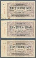 Német Birodalom/Weimari Köztársaság/Mannheim/Badische Bank 1923.8.7. 1000.000M (14x) mind klf betűje...