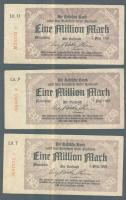 Német Birodalom/Weimari Köztársaság/Mannheim/Badische Bank 1923.8.7. 1000.000M (14x) mind klf betűje...
