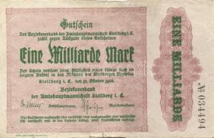 Német Birodalom/Weimari Köztársaság/Stollberg 1923.10.12. 1000.000.000M T:III