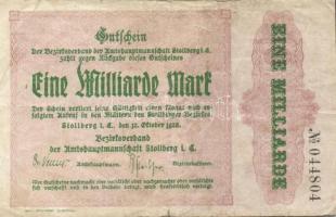 Német Birodalom/Weimari Köztársaság/Stollberg 1923.10.12. 1000.000.000M T:III
