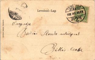 1902 Temesvár, Timisoara; Gyárváros, Izraelita templom, zsinagóga. Uhrmann Henrik kiadása. Szecesszi...