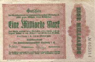 Német Birodalom/Weimari Köztársaság/Stollberg 1923.10.12. 1000.000.000M (16x) T:III