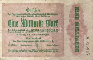 Német Birodalom/Weimari Köztársaság/Stollberg 1923.10.12. 1000.000.000M (16x) T:III