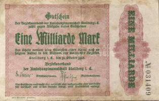 Német Birodalom/Weimari Köztársaság/Stollberg 1923.10.12. 1000.000.000M (16x) T:III