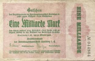 Német Birodalom/Weimari Köztársaság/Stollberg 1923.10.12. 1000.000.000M (16x) T:III