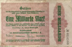 Német Birodalom/Weimari Köztársaság/Stollberg 1923.10.12. 1000.000.000M T:III