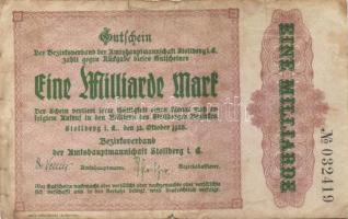 Német Birodalom/Weimari Köztársaság/Stollberg 1923.10.12. 1000.000.000M T:III
